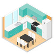 © bigmouse108 - Kitchen Isometric. Vector