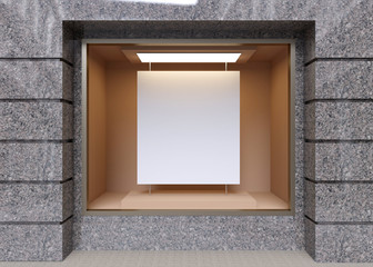 Wall Mural - shop in the old house. 3d rendering