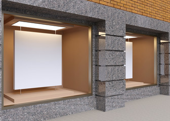 Wall Mural - small shop in the old town. 3d rendering