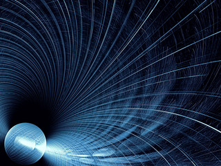 Wall Mural - abstract fractal tunnel - digitally generated image