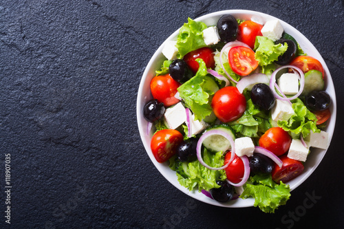Photographie Photo of fresh greek salad