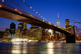Fototapeta  - Brooklyn Bridge in New York City Manhattan at dusk
