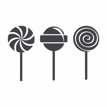 Lollipop Isolated Vector Set