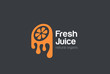 Orange fresh Juice logo design vector. Lemon Logotype icon