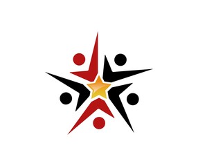 Sticker - People star logo