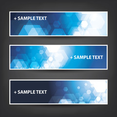 Wall Mural - set of horizontal banner / cover background designs - colors: blue, white - party, christmas, new ye
