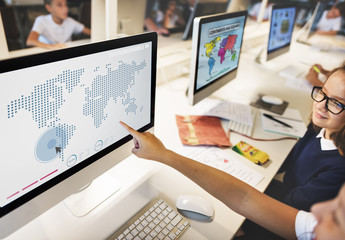 Wall Mural - World Global Business Cartography Communication Concept