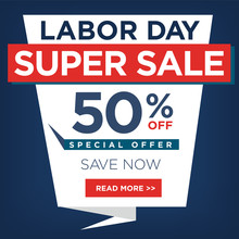 Labor Day Super Sale Sign