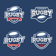 Set of Sport Rugby Logo. American style.