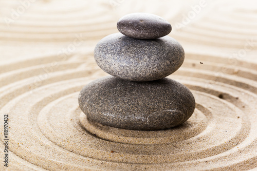 Obraz w ramie zen garden meditation stone background