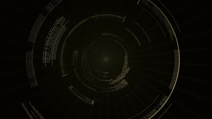 Digital tunnel.Dark reverse.Good for tech title and background, news headline business intro screensaver.