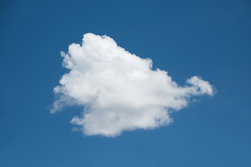 Wall Mural - beautiful single white clouds on blue sky