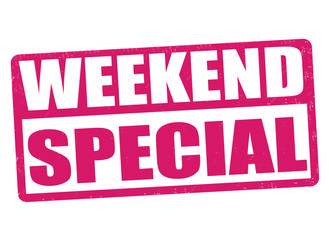 Canvas Print - Weekend special sign or stamp