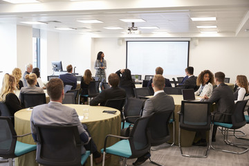 Wall Mural - Businesswoman Making Presentation At Conference