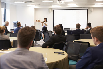 Businesswoman Making Presentation At Conference