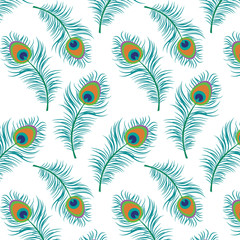 Canvas Print - Peacock seamless pattern