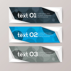 Wall Mural - banners template with abstract circle pattern background