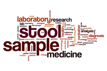 Canvas Print - Stool sample word cloud