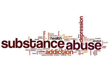 Canvas Print - Substance abuse word cloud