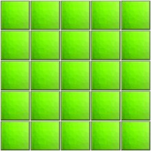 Square Green Tiles With Polygonal Decor With White Joints.