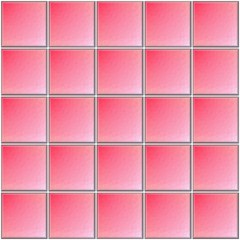 Wall Mural - Square pink tiles with polygonal decor with white joints.