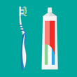 toothpaste and tooth brush