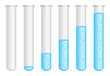 © andriano_cz - Test tube with blue liquid isolated on white
