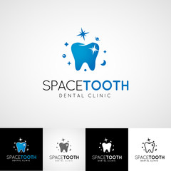 Dental logo template. Teethcare icon set. dentist clinic insignia, orthodontist illustration, teeth vector design, oral hygienist concept for stationary, tooth branding t-shirts picture, business card