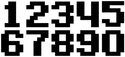 Vector black pixel number set