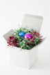 christmas ornament in paper box