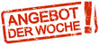 red stamp with text Angebot der Woche