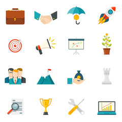 Wall Mural - Entrepreneurship Flat Color Icons 