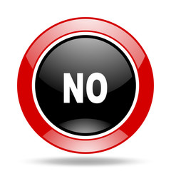 Aufkleber - no red and black web glossy round icon