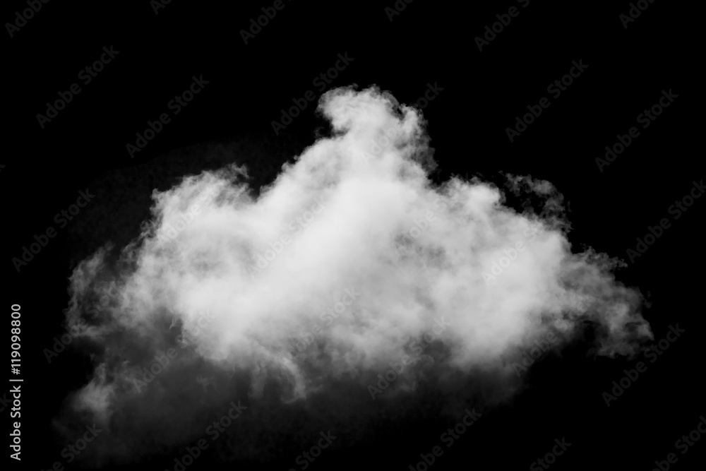 Beautiful single white cloud isolated over black background Stock Photo ...