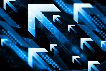 Wall Mural - Abstract arrows technology background