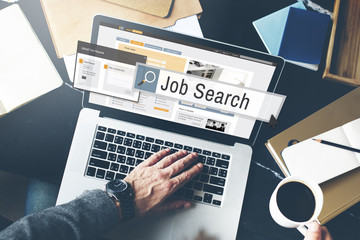 Wall Mural - job search human resources recruitment career concept