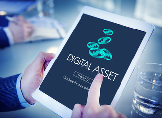 Wall Mural - digital assets finance money business concept