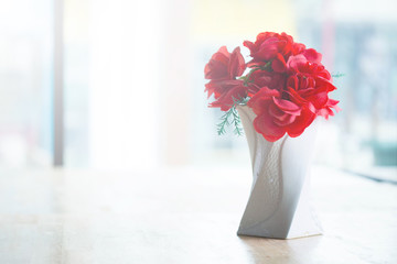 Wall Mural - decorative flowers on the table