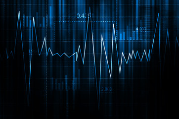 Wall Mural - Financial data on a monitor