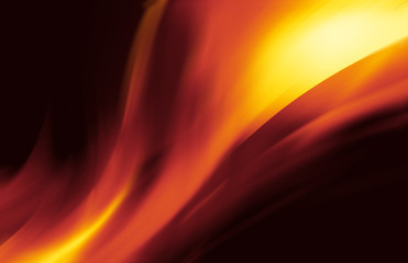 Canvas Print - Red and yellow background of abstract warm curves