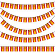 garlands with spanish national colors