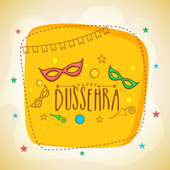 Sticker - Poster, Banner or Flyer for Happy Dussehra.