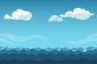 Blue sky over the sea background