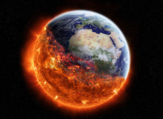 Leinwandbilder - The end of planet Earth