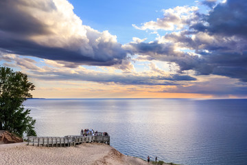 Wall Mural - Lake Michigan Overlook at Sunset