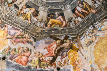 Wall Mural - The Last Judgement by Giorgio Vasari, detail from the cupola of