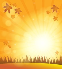 Wall Mural - Autumn sky theme background 6