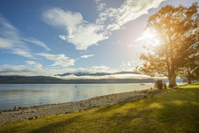 Beautiful Sceninc Of Lake Te Anau Important Traveling Destinatio