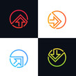 Abstract arrow logo rise sign symbol element icon vector design