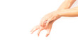 © mraoraor - Man hand scratching arm on white background for healthy concept